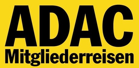 ADAC Logo gelb mit schwarzer Schrift Münchina Gruppenreisen Kundenstimmen